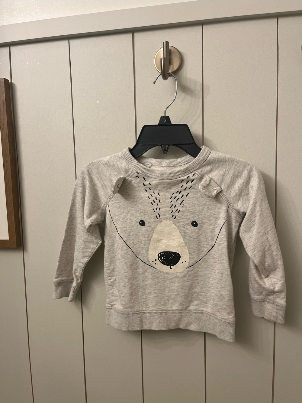 Carter's Cream Bear Face Long-Sleeve Tee